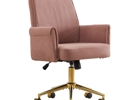 Ergonomic Mid-Back Office Chair With Gold Base