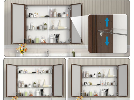 Medicine Cabinet, Wall Mounted Bathroom Mirror With Storage