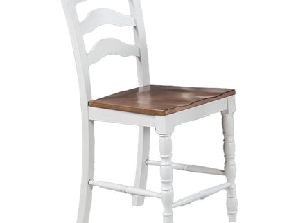 5 Piece Counter Height Dining Set With Table 4 Chairs - Oak / White