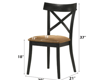 Hillary - Side Chair (Set of 2) - Black / Brown