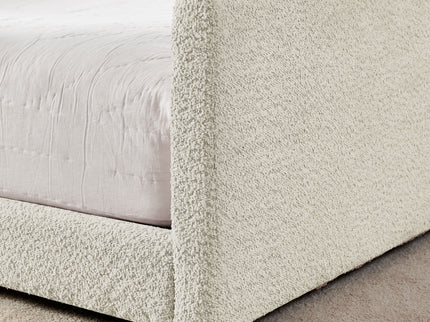 Cute Rabbit Ear Upholstered Platform Bed Frame With Safety Rail