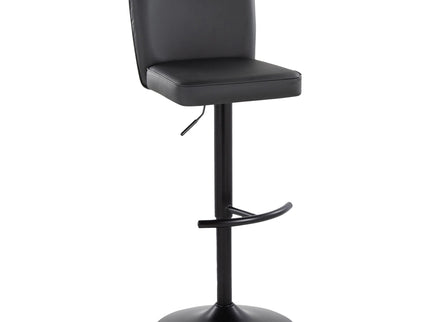 Henry - Contemporary Adjustable Barstool & Swivel With Rounded T Footrest (Set of 2)