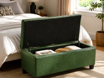 Storage Ottoman With Flip Top Lid