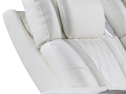 Electra - Power Reclining Sofa With Power Headrests, Drop Down Table, Reading Light, Massage, LED Lighting And USB Control