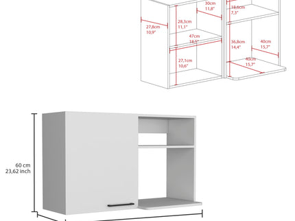 Burwood - Kitchen Wall Cabinet With 2 Doors And Shelves - White