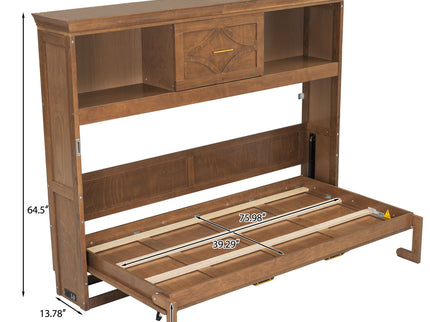 Murphy Bed With Charging Station And Drawer