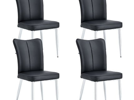 Modern Minimalist Dining Chairs With Metal Legs