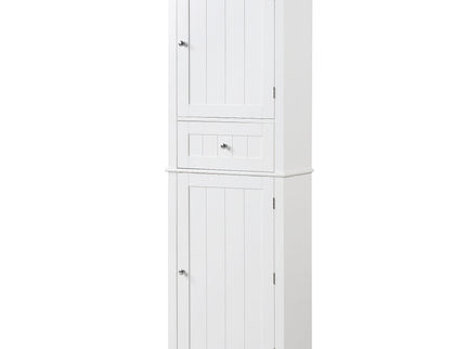 Tall Freestanding Bathroom Storage Cabinet With Drawer And Adjustable Shelf