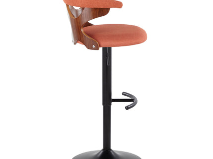 Gardenia - Contemporary Adjustable Barstool With Swivel With Rounded T Footrest (Set of 2)