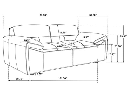 Hudson - Modern Loveseat