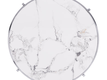 Elegant Round Table With Sintered Stone Top & Sturdy Metal Frame