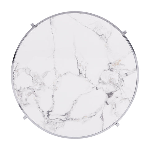 Elegant Round Table With Sintered Stone Top & Sturdy Metal Frame