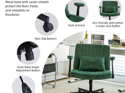 Criss Cross Armrest Office Chair With Wheels