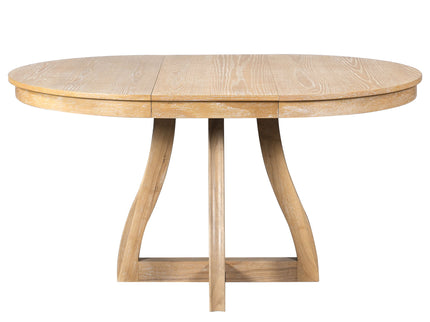 Round Extendable Dining Tabl, Middle Leaf, Curved Legs