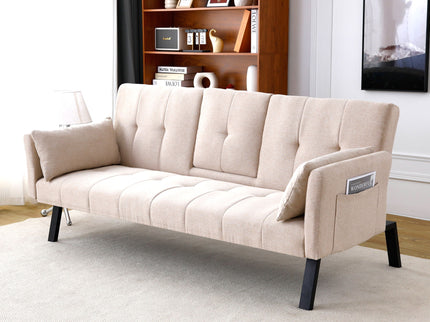 Sofa Bed With Foldable Design And Cup Holder