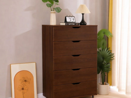 Modern 5 Drawer Dresser With Wheels