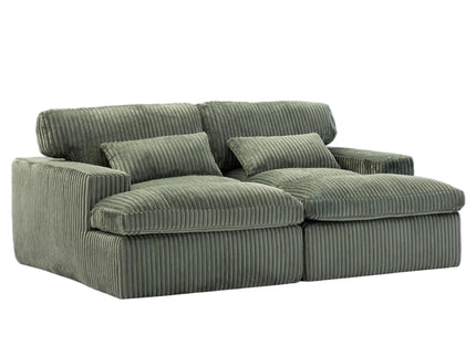 Double Chaise Lounge Chair, Oversized Upholstered Sleeper Cloud Couch
