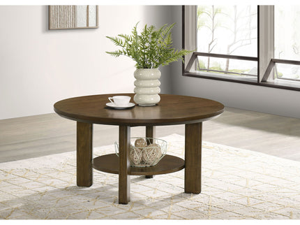 Crispin - Round Table With Lower Shelf
