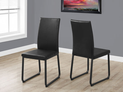 Dining Chair Side Upholstered, For Dining Room (Set of 2) - Black