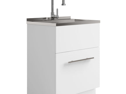 Metro - Laundry Cabinet & Faucet And Stainless Steel Sink