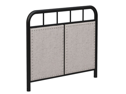 Twin Size Linen Upholstered Platform Metal Bed Frame With Fabric Headboard And Footboard - Brown
