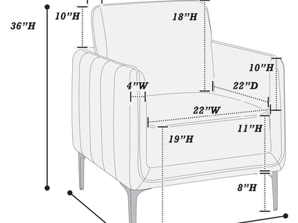 Elegant Accent Chair, Upholstered