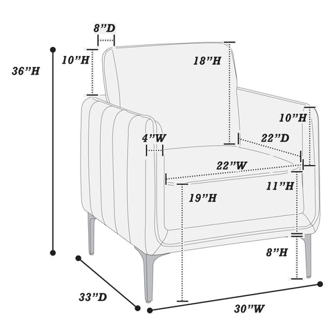 Elegant Accent Chair, Upholstered