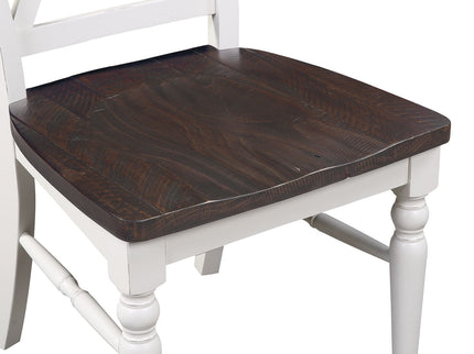 Dining Chairs (Set of 2) - Brown / White