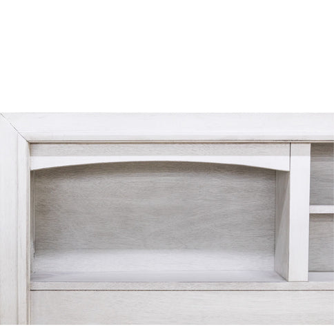 Bed Set With Storage Drawers, Open Shelves, And Built In LED Lighting