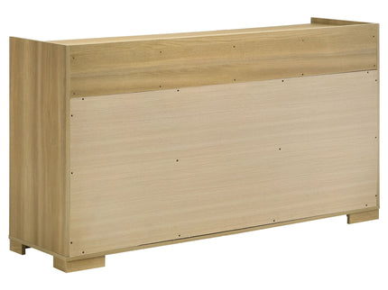 Lincoln - 4 Piece Queen Bedroom Set With LED Lighting - Natural
