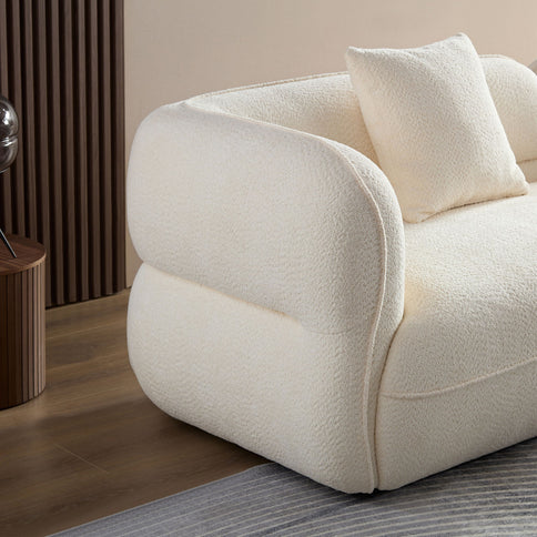 Sectional Sofa With Durable Fabric, Solid Wood Frame, And High Density Sponge Fill