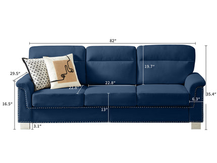 3 Seater Elegant Stationary Sofa