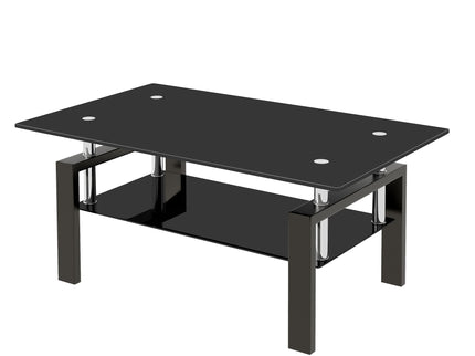 Tempered Glass Table With Storage