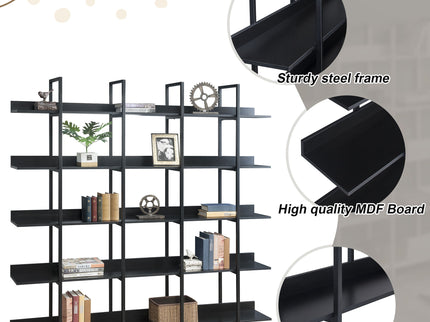 Vintage Industrial 5 Tier Bookcase