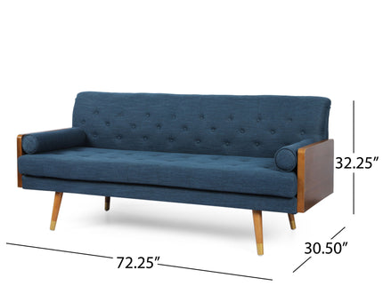 Aidan - Mid Century Modern Tufted Fabric Sofa