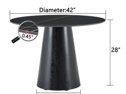 Round Dining Table - Black