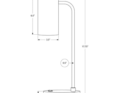 Lighting, Table Lamp, USB Port Included, Modern - Gray