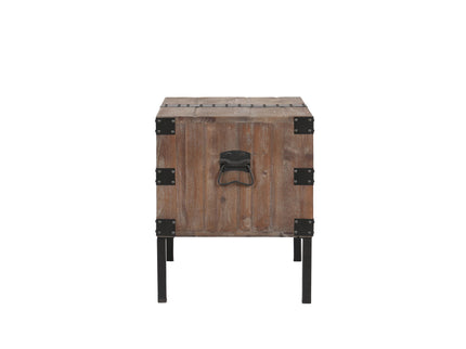 Trunk Table And Side Table With Large Storage Dress Up Your Liviing Room (Set of 3) - Antique Gray