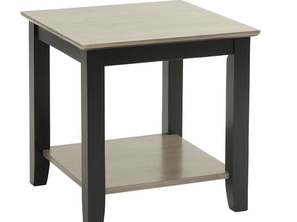 3 Piece Table Set With Open Shelf Storage, Includes Coffee, End & Console Table - Black / Black / Gray / Gray