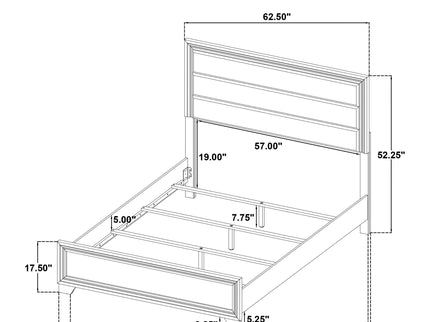 Funston - Queen Bed With Headboard - Brown Oak