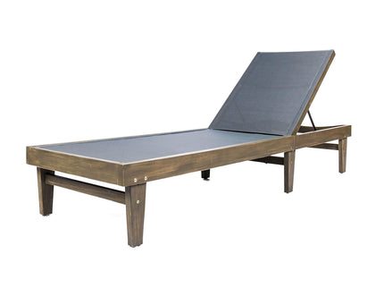 Summerland Chaise Lounge Dark Mesh Outdoor Seating - Dark Gray