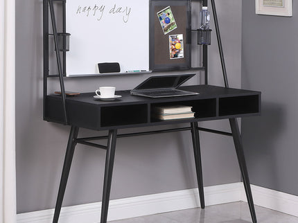 Darby - Writing Desk With USB Ports - Black