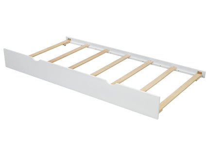 Platform Bed With Trundle, Shelves, And Storage Headboard