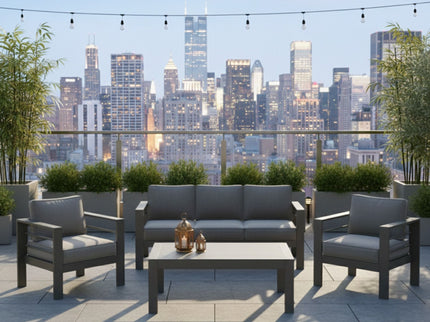 Outdoor Patio Set All-Weather With Thick Cushions