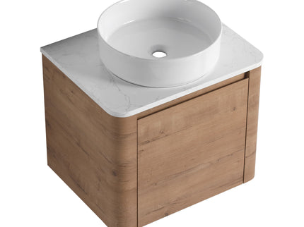 Wall Mounted Bathroom Vanity & Art Sink & 1 Soft Close Door