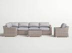 Dark Gray / 3 Pc. 5 Seater Sectional, Chair, Table