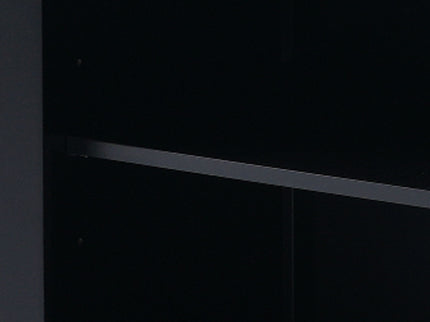 Tall Bathroom Storage Cabinet With Glass Doors, Free-Standing, Two Drawers, And Adjustable Shelves, Board, Painted Perfect For Displaying Your Favorite Items