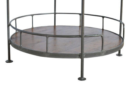 Round Butler Tray Table - Chestnut
