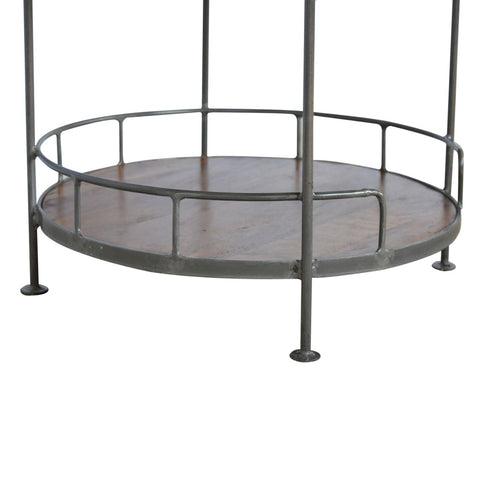 Round Butler Tray Table - Chestnut