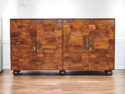 Wavecrest Cabinet, 4 Shelves - Chestnut